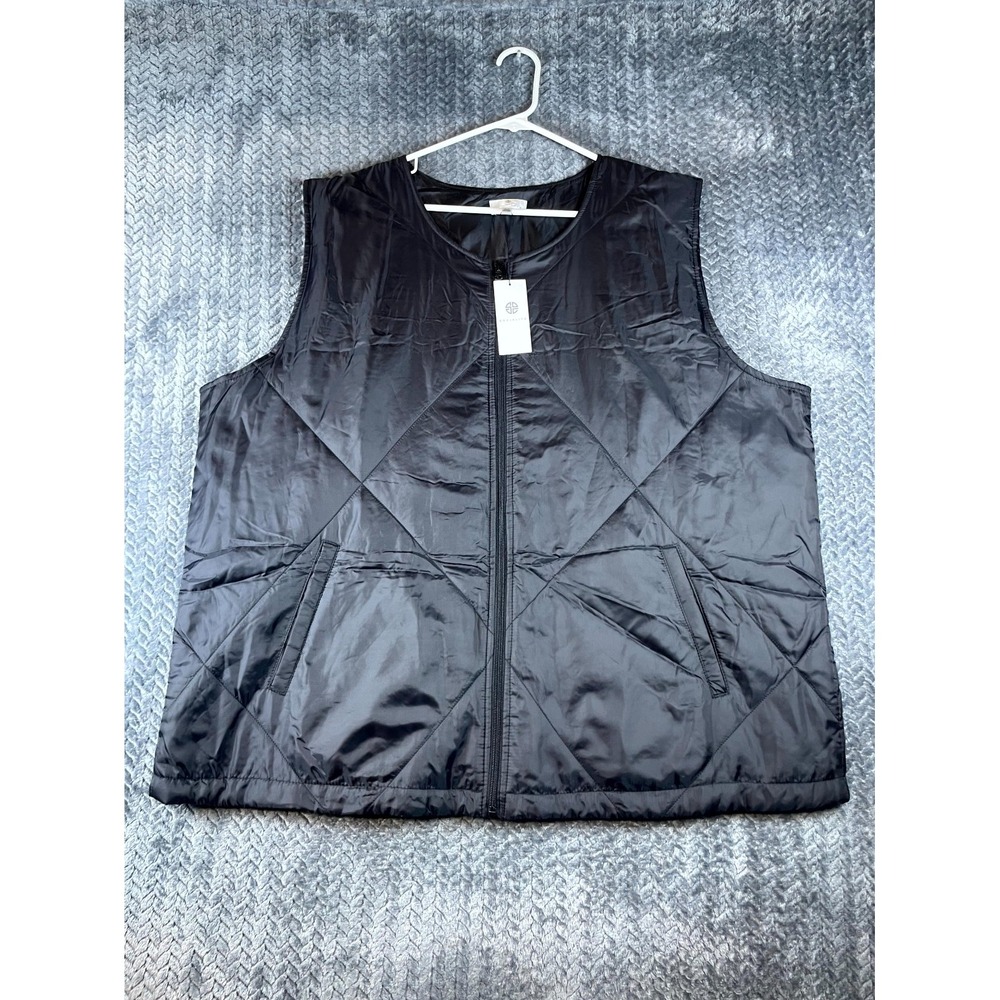 Socialite Quilted Vest Womens Plus 2XL Black Diamond Insulated Full Zip New